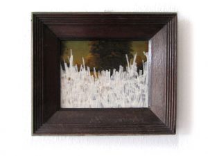 The as of yet unknown masterpiece, tape on undated and unsigned painting, 2014