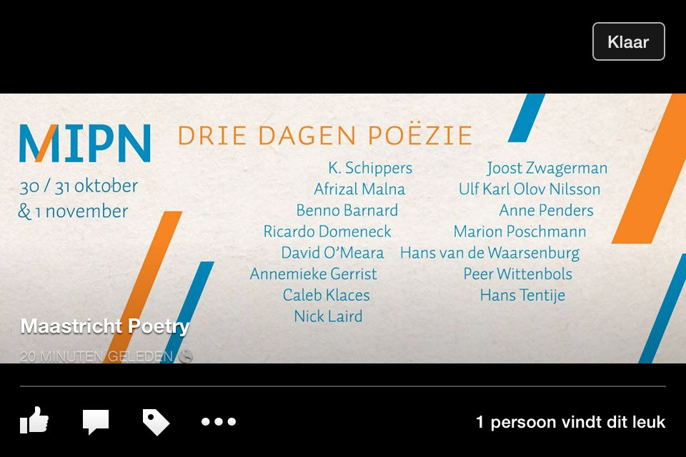 look for the Maastricht International Poetry Nights